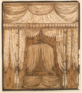Disegno, prospetto di una nicchia da letto, 1790 ca. da Giuseppe Barberi
