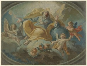 Dio con angeli tra le nuvole da Giuseppe Baroni