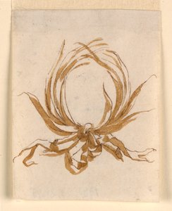 Cornice circolare di rami fissati con nastro da Giuseppe Bernardino Bison