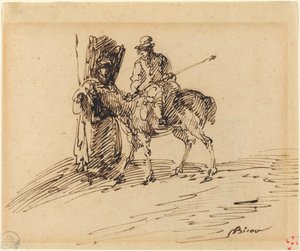 Cavaliere con contadino da Giuseppe Bernardino Bison