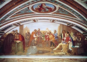 Galileo Galilei (1564-1642) dimostra la legge di gravità alla presenza di Giovanni De