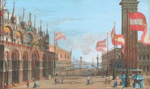 Veduta di Piazza San Marco, Venezia, con il Palazzo Ducale e il Campanile