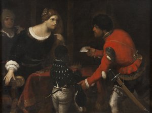 Caterina Cornaro, Regina di Cipro, riceve una lettera dal Consiglio da Giuseppe Caletti