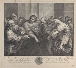 Cristo e la donna sorpresa in adulterio, 1750-57 da Giuseppe Camerata