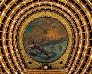 Soffitto dipinto da Giuseppe Cammarano, Teatro San Carlo, Napoli, Campania da Giuseppe Cammarano