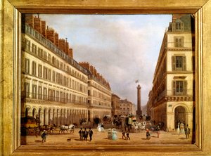 La rue Castiglione in Paris in 1829 (painting) da Giuseppe Canella