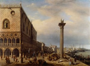 Riva degli Schiavoni a Venezia da Giuseppe Canella