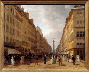 Vista della rue de la Paix a Parigi da Giuseppe Canella