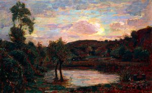 Tramonto in Engadina, di Giuseppe Carozzi (1864-1938)