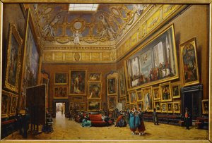Il Salon Carre del Museo del Louvre ... da Giuseppe Castiglione