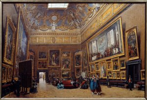 Veduta della Piazza del Salone del Museo del Louvre