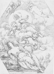 Didone sulla pira funebre, 1650-1700 da Giuseppe Diamantini