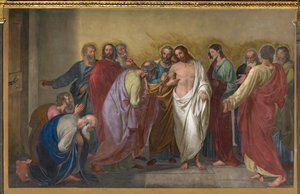 Presbiterio, Giuseppe Diotti, Incredulità di San Tommaso 1832 da Giuseppe Diotti