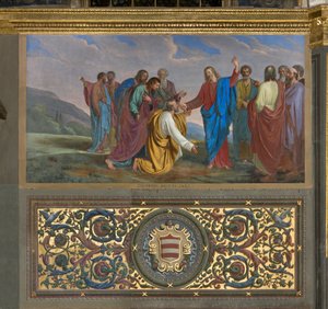 Presbiterio, Giueppe Diotti, Consegna delle chiavi a Pietro 1834 da Giuseppe Diotti