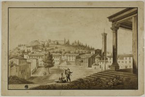 Vista della piazza di Fiesole