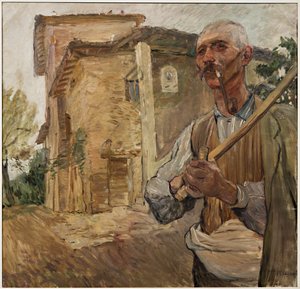 Uomo con la pipa da Giuseppe Graziosi