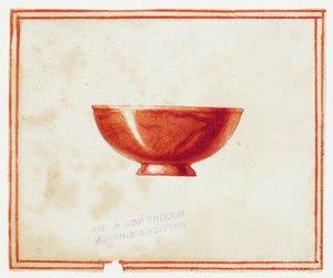 Ciotola di marmo rosso