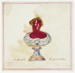 Schizzo del busto antico gioiello della Collezione Medici, Firenze