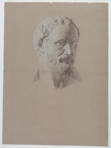 Studio accademico di un busto di un senatore romano da Giuseppe Longhi