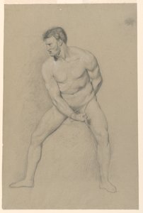 Studio accademico di un nudo maschile da Giuseppe Longhi