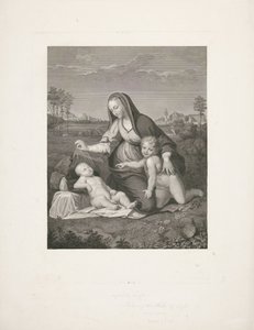 Maria con Bambino e il giovane Giovanni Battista in un paesaggio da Giuseppe Longhi