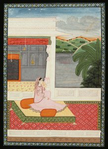 Una signora solitaria attende notizie del suo amante, c.1800