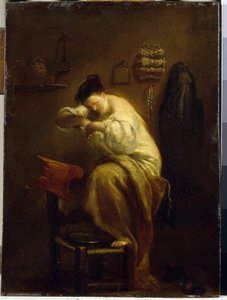 Donna alla ricerca di pulci da Giuseppe Maria Crespi
