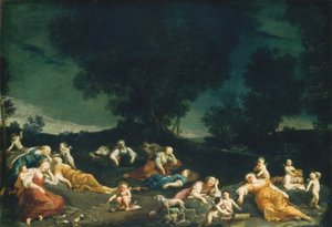 Cupidi Disarmano Ninfe Addormentate da Giuseppe Maria Crespi