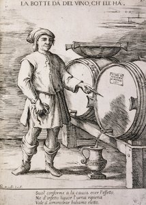 Barile che dà il vino che contiene, Proverbio da Giuseppe Maria Mitelli