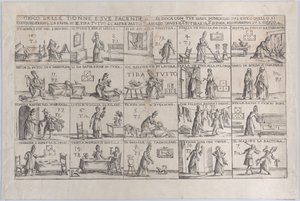 Gioco delle donne e le loro faccende da Giuseppe Maria Mitelli