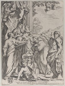 La Vergine in trono con tre santi, 1668 da Giuseppe Maria Mitelli