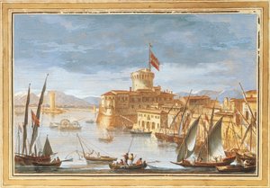 Veduta del porto di Livorno da Giuseppe Maria Terreni