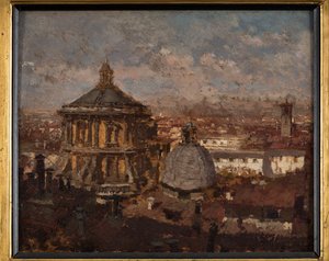 Le cupole della chiesa di San Sebastiano a Milano da Giuseppe Mentessi