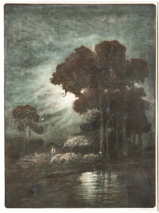 Paesaggio e Gregge da Giuseppe Miti Zanetti