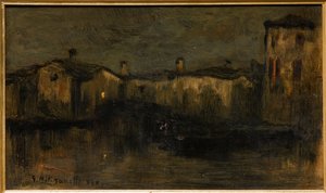 Paesaggio con case da Giuseppe Miti Zanetti