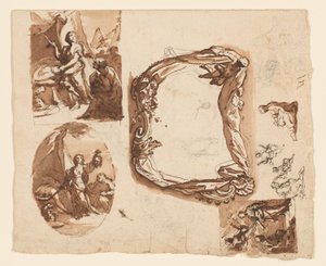 Giuditta e Oloferne e Altri Studi (recto); Diana ed Endimione (verso) da Giuseppe Nicola Nasini