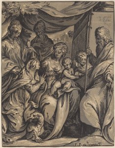 La Vergine e il Bambino con i Santi da Giuseppe Nicolo Vicentino, after Camillo Boccaccino