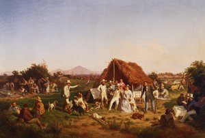 Partita di caccia con la famiglia reale di Napoli da Giuseppe Palizzi