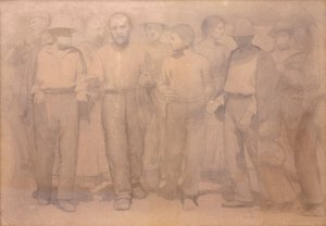 Cartone per Il Quarto Stato da Giuseppe Pellizza da Volpedo