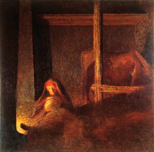 La vecchia nel fienile da Giuseppe Pellizza da Volpedo