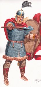 Capo barbaro (Visigoto, Goto o Vandalo) da Giuseppe Rava