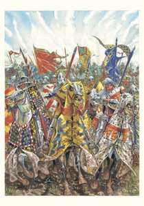 Carica dei cavalieri francesi alla Battaglia di Azincourt (25 ottobre 1415)
