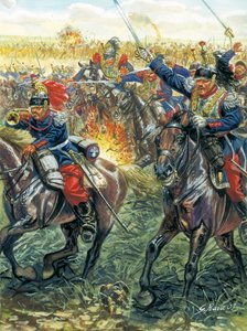Guerra franco-prussiana del 1870: la carica delle corazzate francesi nella battaglia di Froeschwiller Woerth il 6 agosto 1870