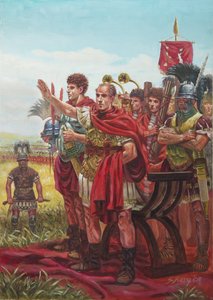 Giulio Cesare saluta il suo esercito vittorioso