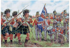 Guerre napoleoniche: soldati scozzesi e britannici alla battaglia di Waterloo il 18 giugno 1815