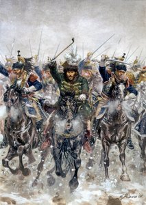 Campagna di Prussia e Polonia: Joachim Murat alla testa della cavalleria nella battaglia di Eylau l