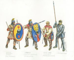 Esercito Romano: legionario, arciere ausiliario e catafratto da Giuseppe Rava