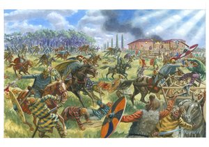 Cavalleria romana combatte l