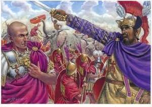 Scipione Africano e Annibale - Illustrazione di Giuseppe Rava