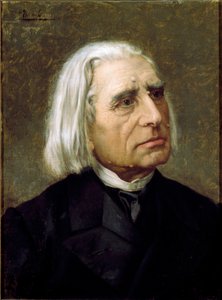 Ritratto del compositore e pianista ungherese Franz Liszt (1811-1886) dipinto da Giuseppe Tivoli (1854-1925) Bologna, Civico Museo Bibliografico Musicale